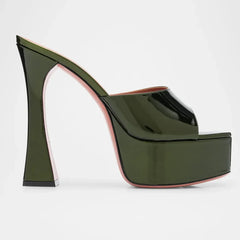 Platform Block Heel Mules