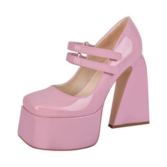 Rhinestone Platform Mary Jane Heels