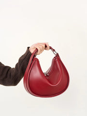 Crescent Structured Leather Bag