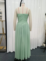 Strapless Ruffled Floral Applique A-Line Ankle-Length Gown