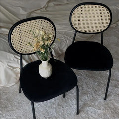 Rattan Nordic Tufted Chair
