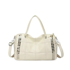 Quilted Rivet Shoulder Bag