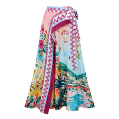 One Piece Swimsuit with Matching Skirt Resort Wear Set