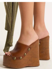 Lace Up Wedge Sandals