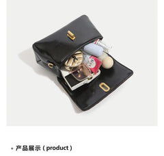 Microfiber Quilted Flap Top-Handle Bag – Neutral & Black Variants