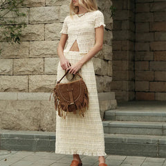 Ruched Skirt & Cropped Top Set | Breezy Summer Co-Ord