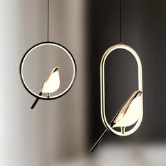 Magpie Bird LED Cord Pendant Lights Indoor Hanging Lamps