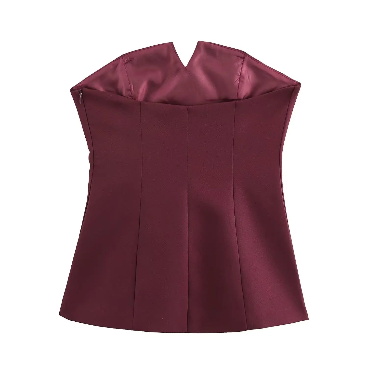 Maroon sleeveless top