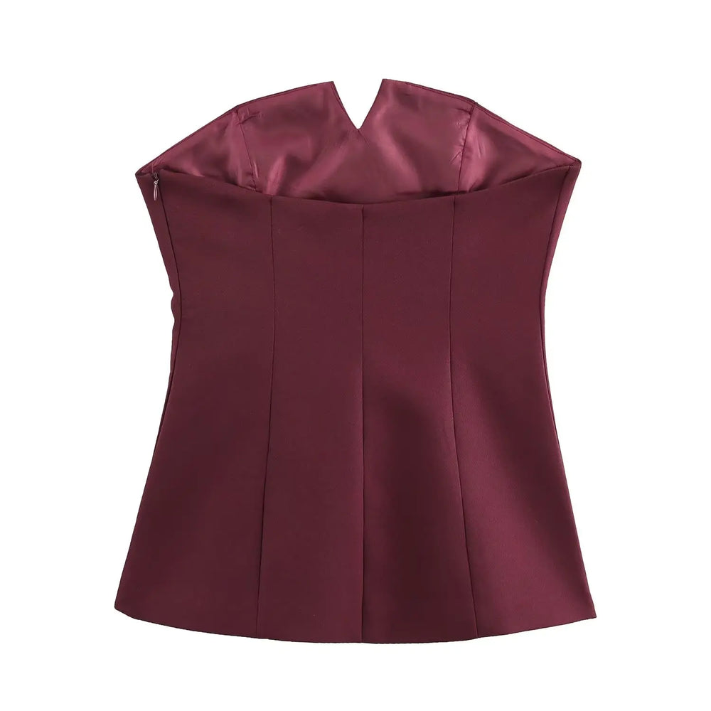 Maroon sleeveless top