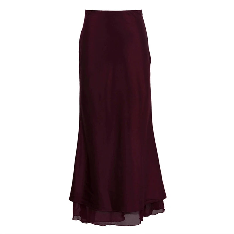 Maroon skirt on a white background