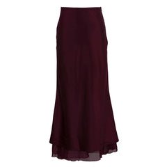 Maroon skirt on a white background