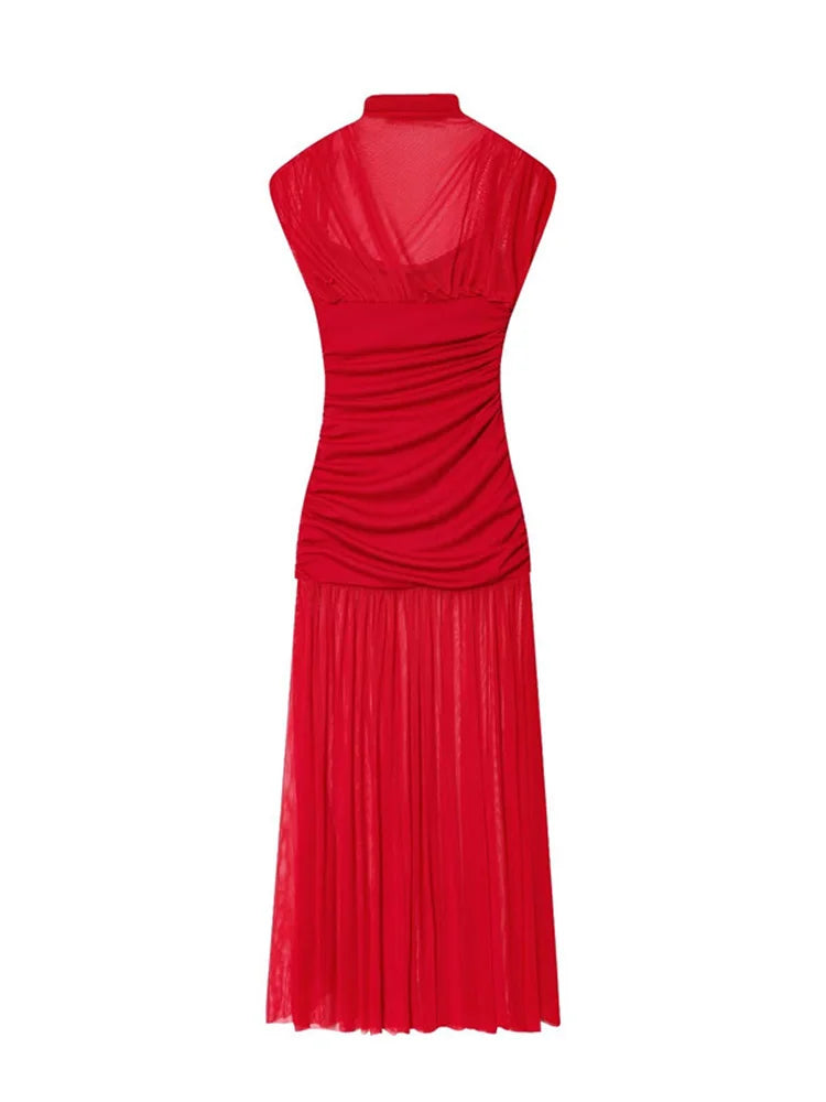 Red dress on a white background