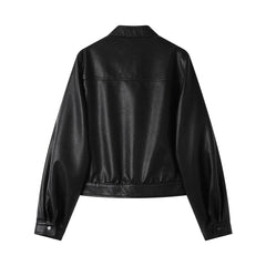Faux Leather Moto Jacket