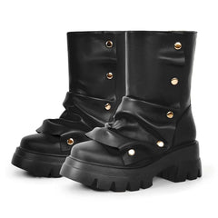 Chunky Platform Foldover Boots