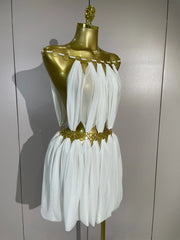 Halter Neck Grecian Style Mini Dress