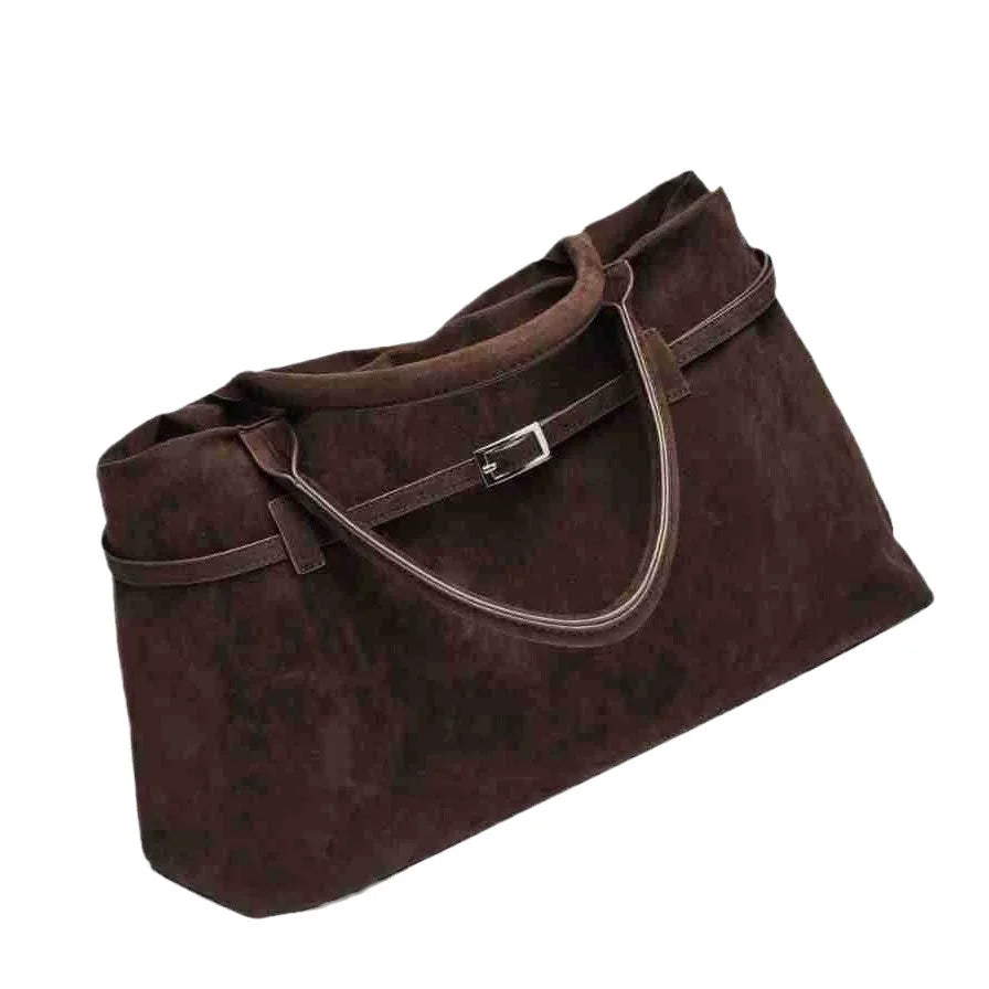 elegant everyday suede-style handbag
