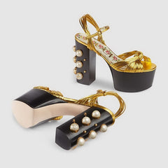 Chunky Platform Rivet Ankle Strap Sandals