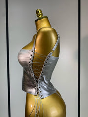 Corset Back Lace-Up Bandage Top