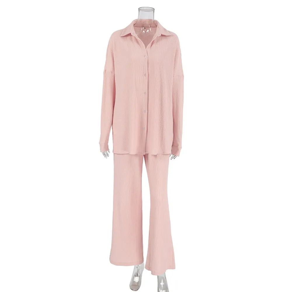 Pink pajama set on a mannequin