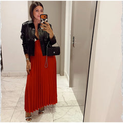 Colorblock Chain Strap Maxi Dress