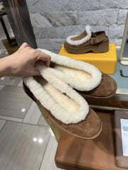 Fleece Lined Slip On Loafers