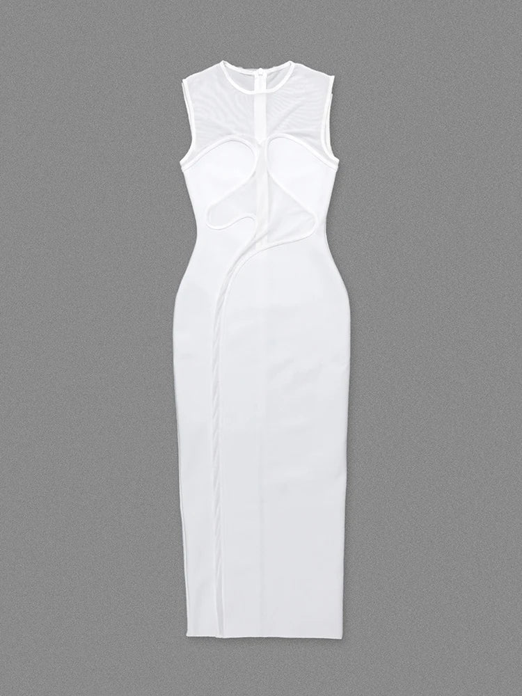 White dress on a gray background