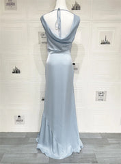Off-Shoulder Cowl Neck Maxi Dress with Draped Front