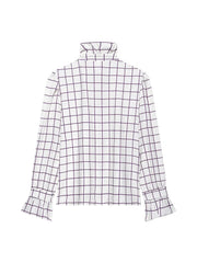 Black and white checkered blouse on a white background