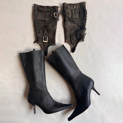 Detached tooling for pointed toe boots
