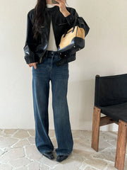 Faux Leather Moto Jacket