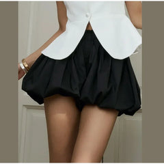 Sculpted Vest & Bubble Skirt Set | Bold Street Style 2-Piece Look