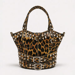 Studded Buckled Corset Bag