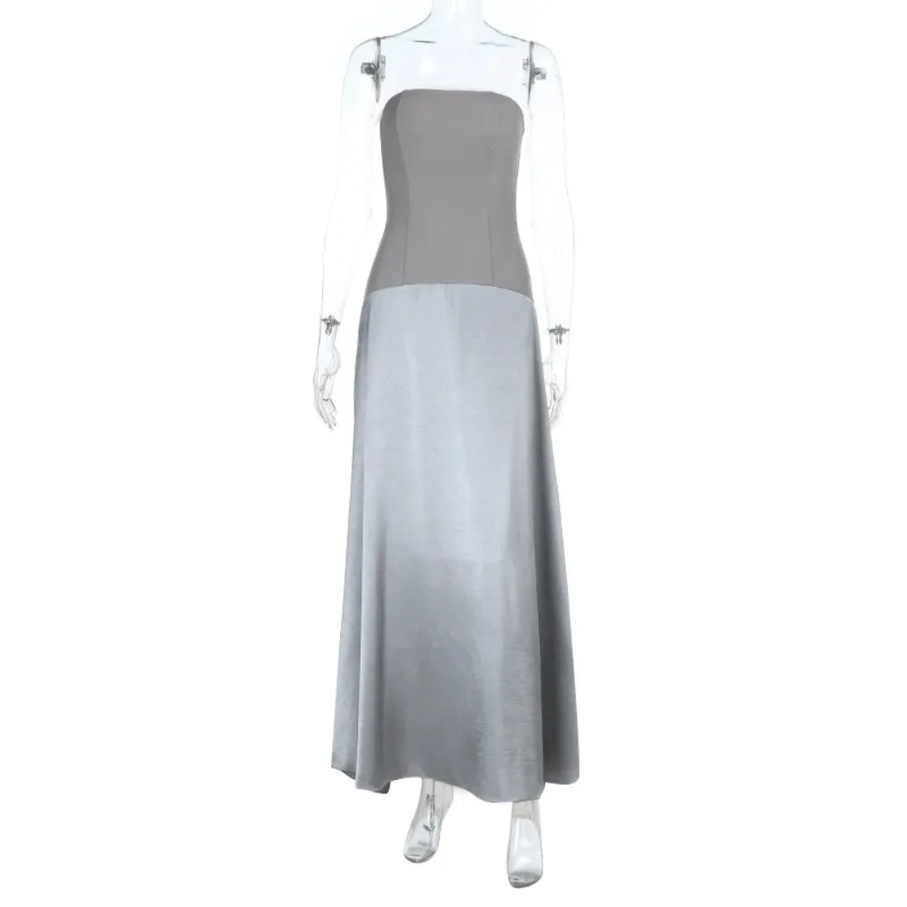 Minimalist grey formalwear made for galas and modern events- front view