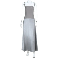 Minimalist grey formalwear made for galas and modern events- front view