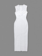 White dress on a gray background