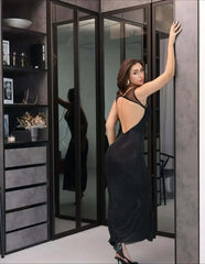 Rhinestone Strap Maxi Dress