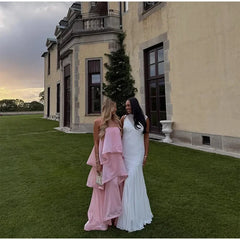 Strapless Ruffle Maxi Dress