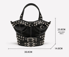 Studded Buckled Corset Bag