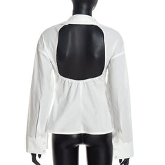Twisted Front Button Shirt
