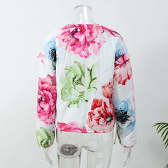 Floral Quilted Bomber Jacket