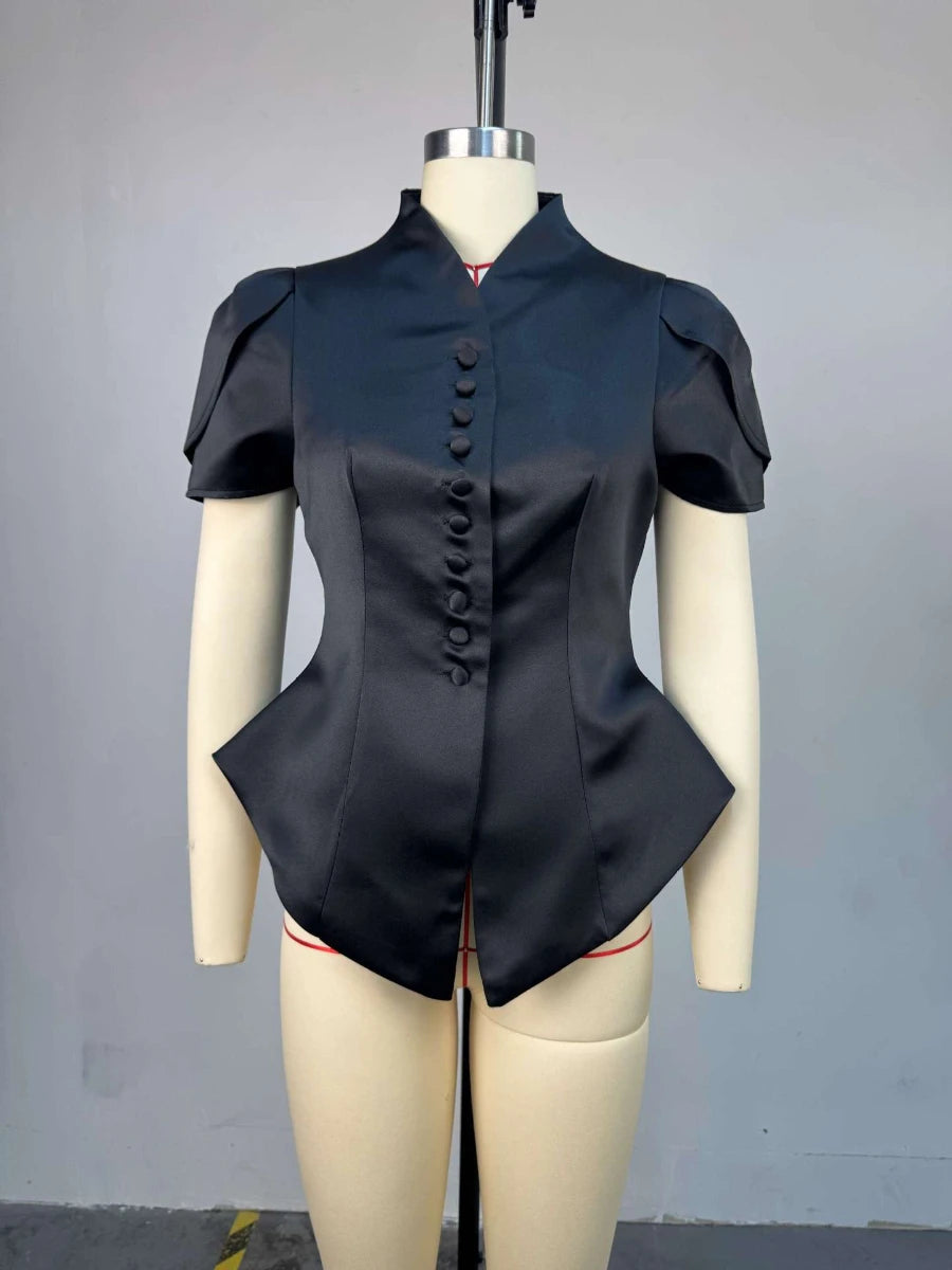 Black top on a mannequin - front