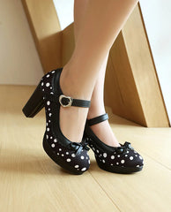 Polka Dot Mary Jane Heels