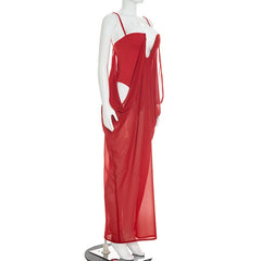 Flowing Draped Maxi Cover-Up Set