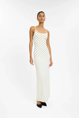 Spaghetti Strap Polka Dot Maxi Dress
