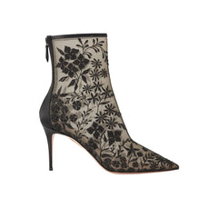 Floral Mesh Stiletto Boots
