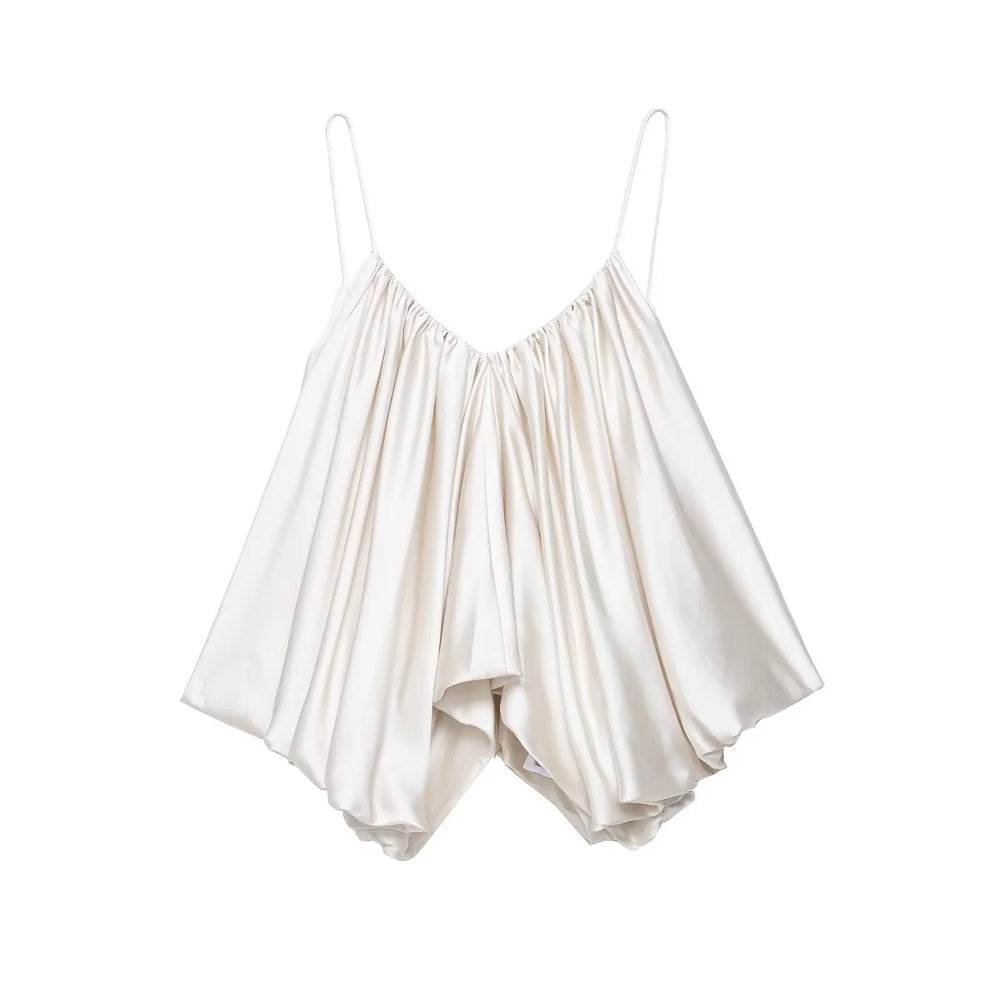 White satin slip dress