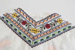 Embroidered Paisley Long Sleeve Top and Smocked Skirt Set
