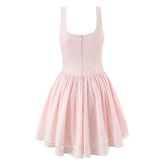 Pink dress on a white background