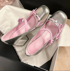Patent Bowknot Chunky Mary Jane Heels