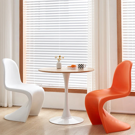 Unique Design Plastic Armless Dining Chairs Set